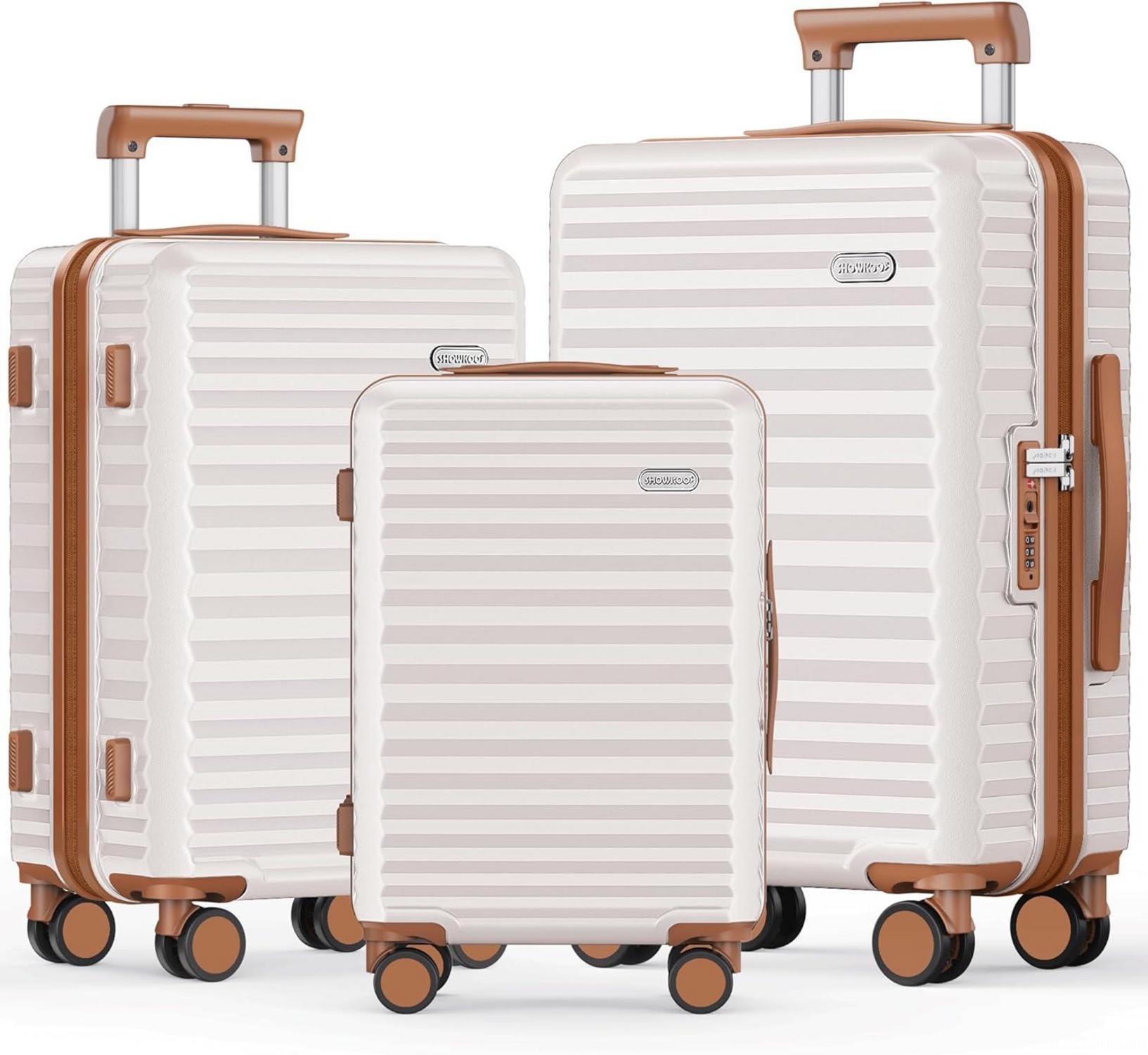 Hartschalen Kofferset 3tlg PC Leicht Trolley Handgepäck 360° Spinner