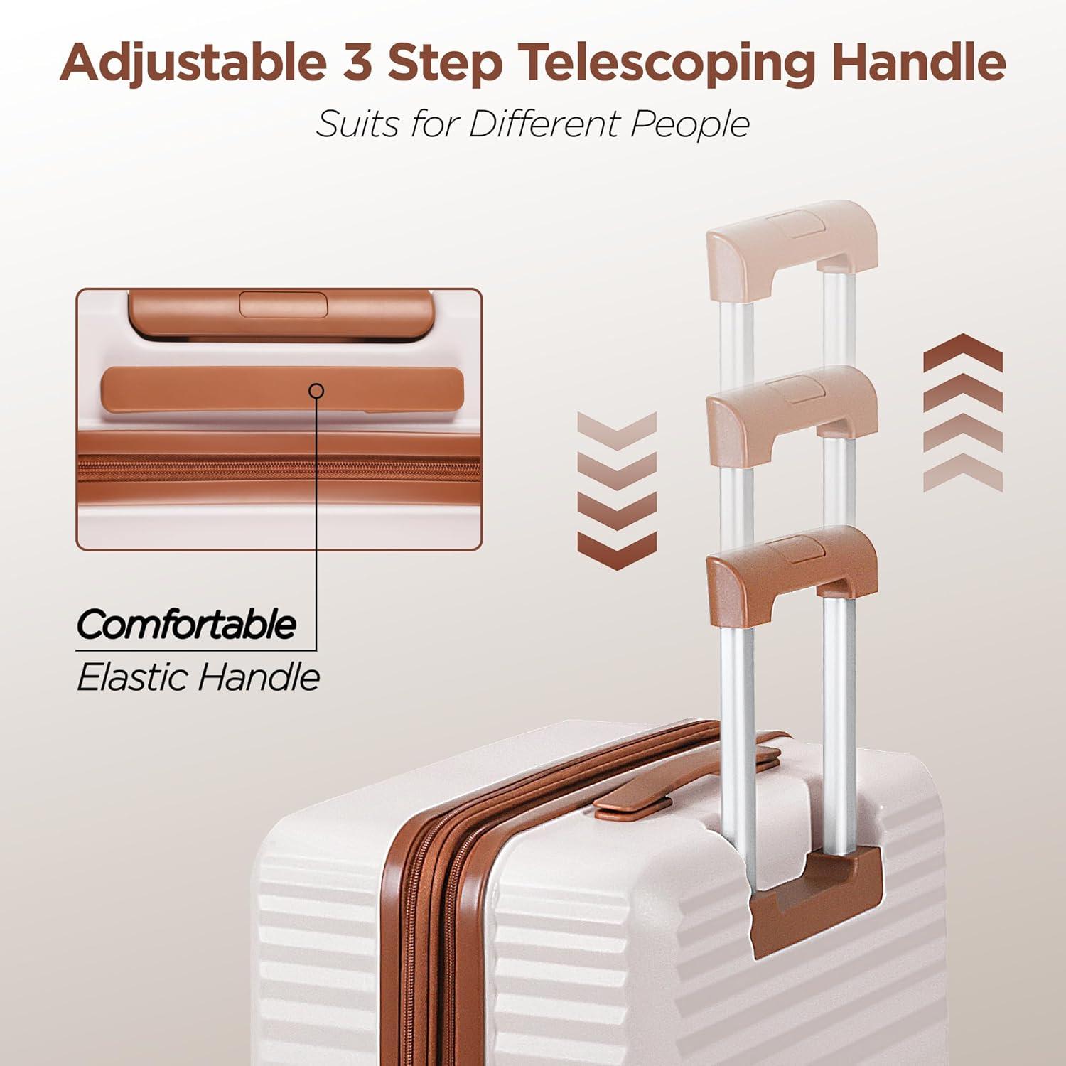 Hartschalen Kofferset 3tlg 100% PC Leicht XL & TSA Beige
