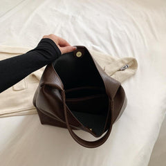 Damen Handtasche Weiches Leder Tote Schultertasche mit Geldbörse Tragetasche Kaffee