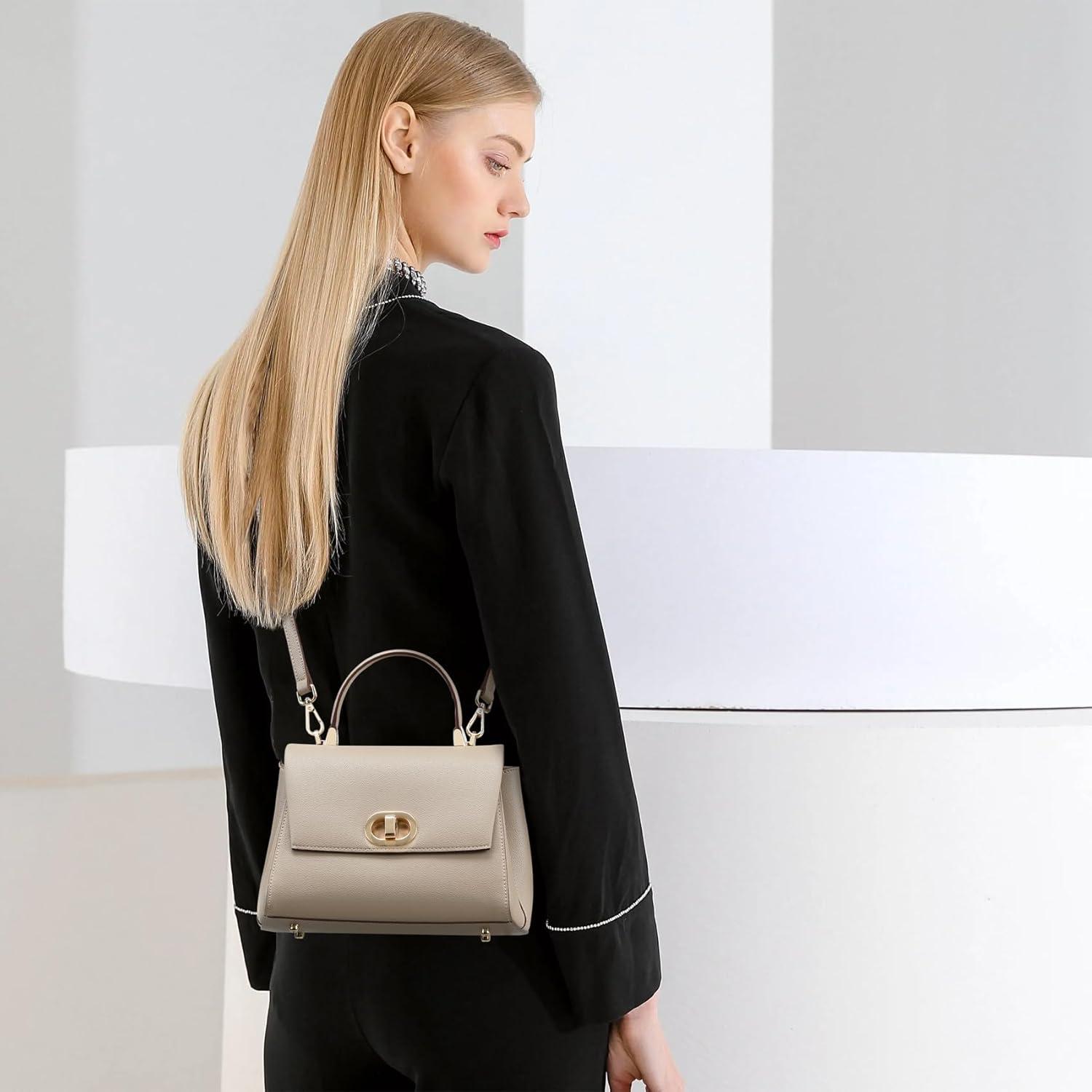 Damen Handtasche Leder Umhängetasche abnehmbarer