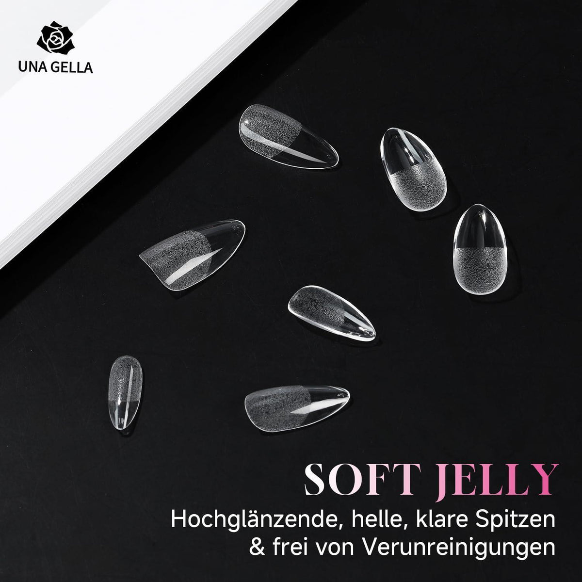 Mandel Gel Nägel 216 Stück – Oval & Almond Full Cover Tips