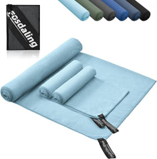 Schnelltrocknendes Mikrofaser Handtuch Set für Fitness & Strand