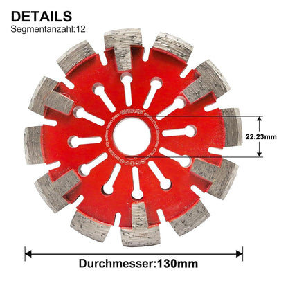 Diamant Frässcheibe 130mm für Fußbodenheizung in Beton & Estrich
