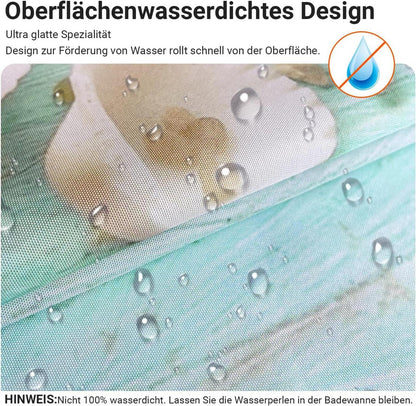Duschvorhang 200x200cm Schale Muster Wasserabweisend