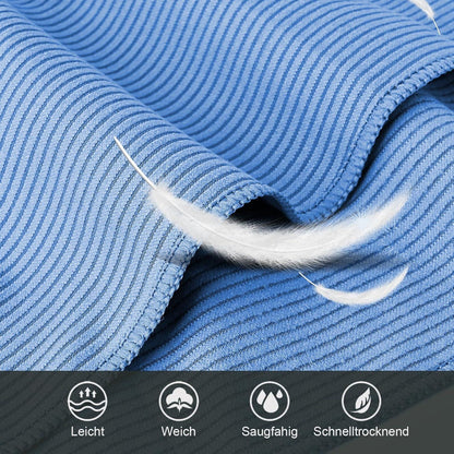 3er Set Mikrofaser Handtuch: Groß 160×80cm & 2 Klein