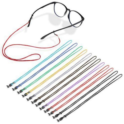 12er Set Nylon Brillenbänder – Bunt & Verstellbar