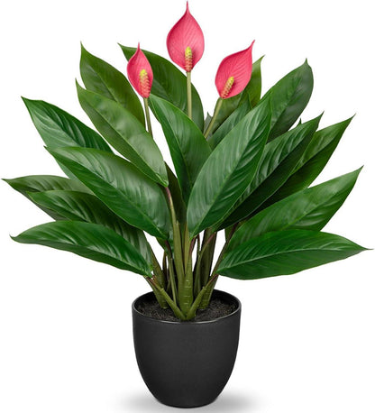 Künstliche Calathea Pflanze mit 22 Blättern im Kunststofftopf 43cm