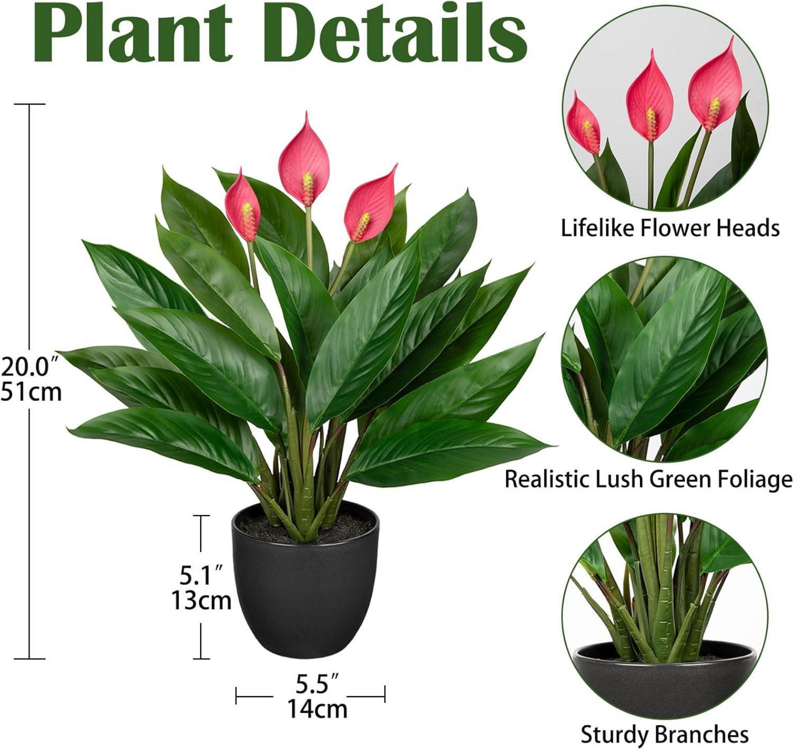 Künstliche Calathea Dekopflanze mit 22 Blättern im