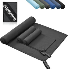 Schnelltrocknendes Mikrofaser Handtuch Set (3-teilig) - Groß & Klein