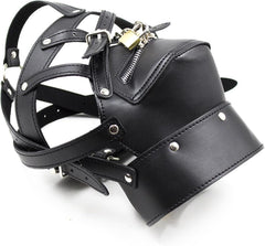 Sexmaske mit Reißverschluss, Abschließbar, BDSM Fetisch, Verstellbare