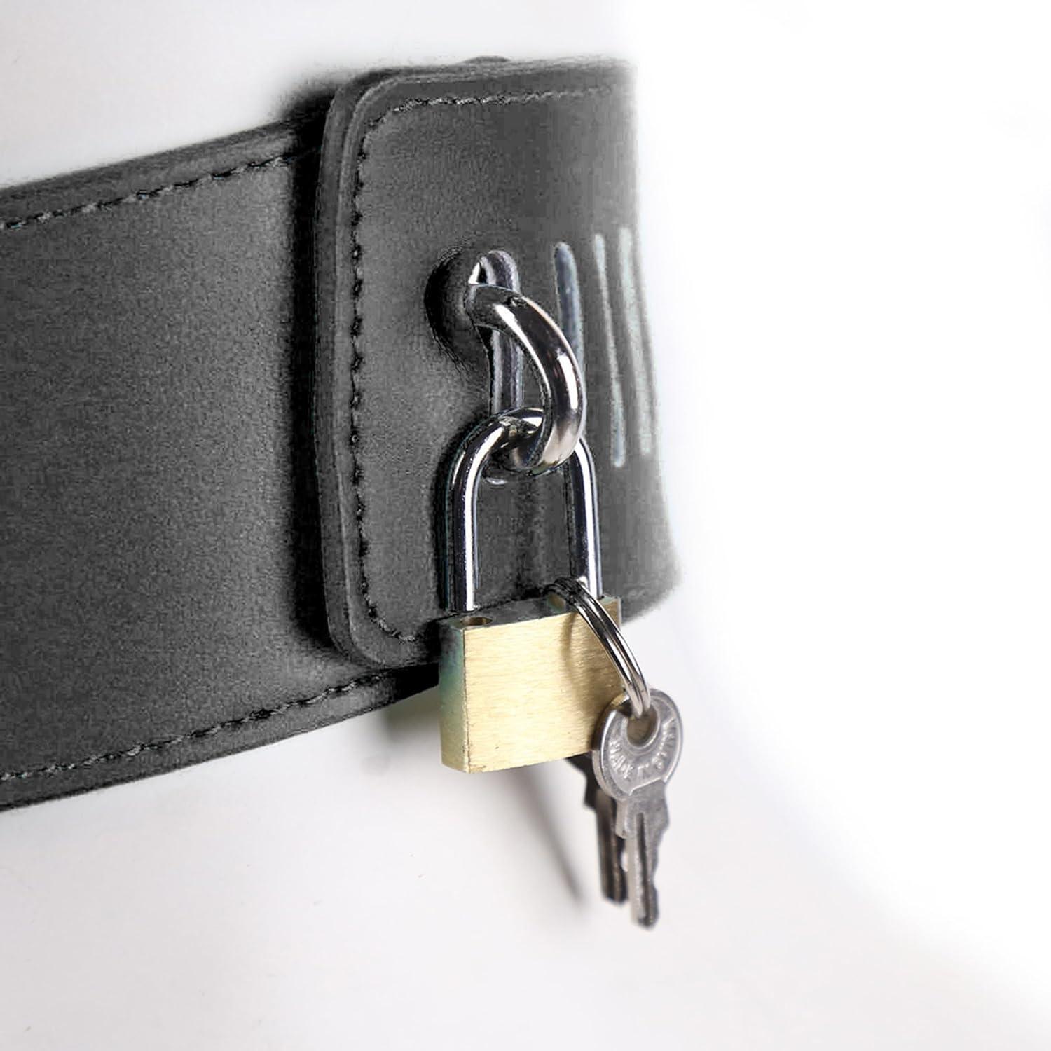 Fetisch BDSM Maske Reißverschluss Abschließbar - Leder Kopfhaube Bondage für