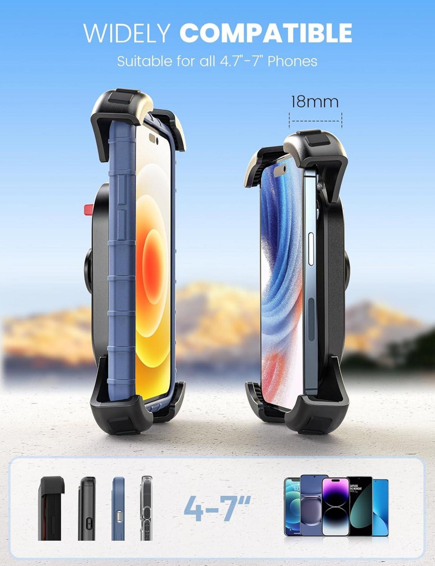 Universal Handyhalterung Fahrrad Motorrad 360° für iPhone 15 14 Pro Max Plus