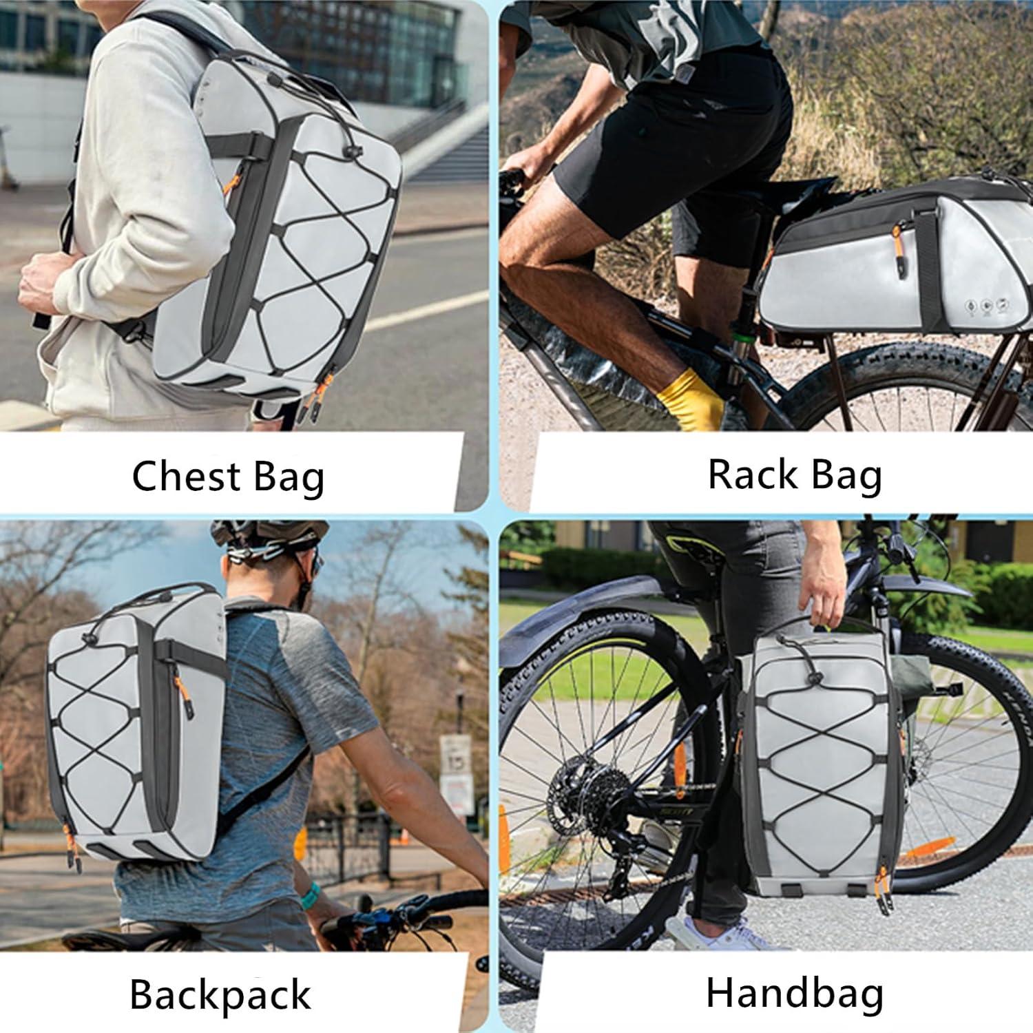 Fahrrad Gepäckträgertasche 10L Wasserdicht Reflektierend Saddle