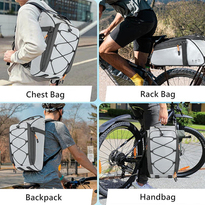 Fahrrad Gepäckträgertasche 10L Wasserdicht Reflektierend Saddle