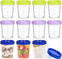 Frischhaltedosen 12er Set mit Deckel 120ML Transparent stapelbar