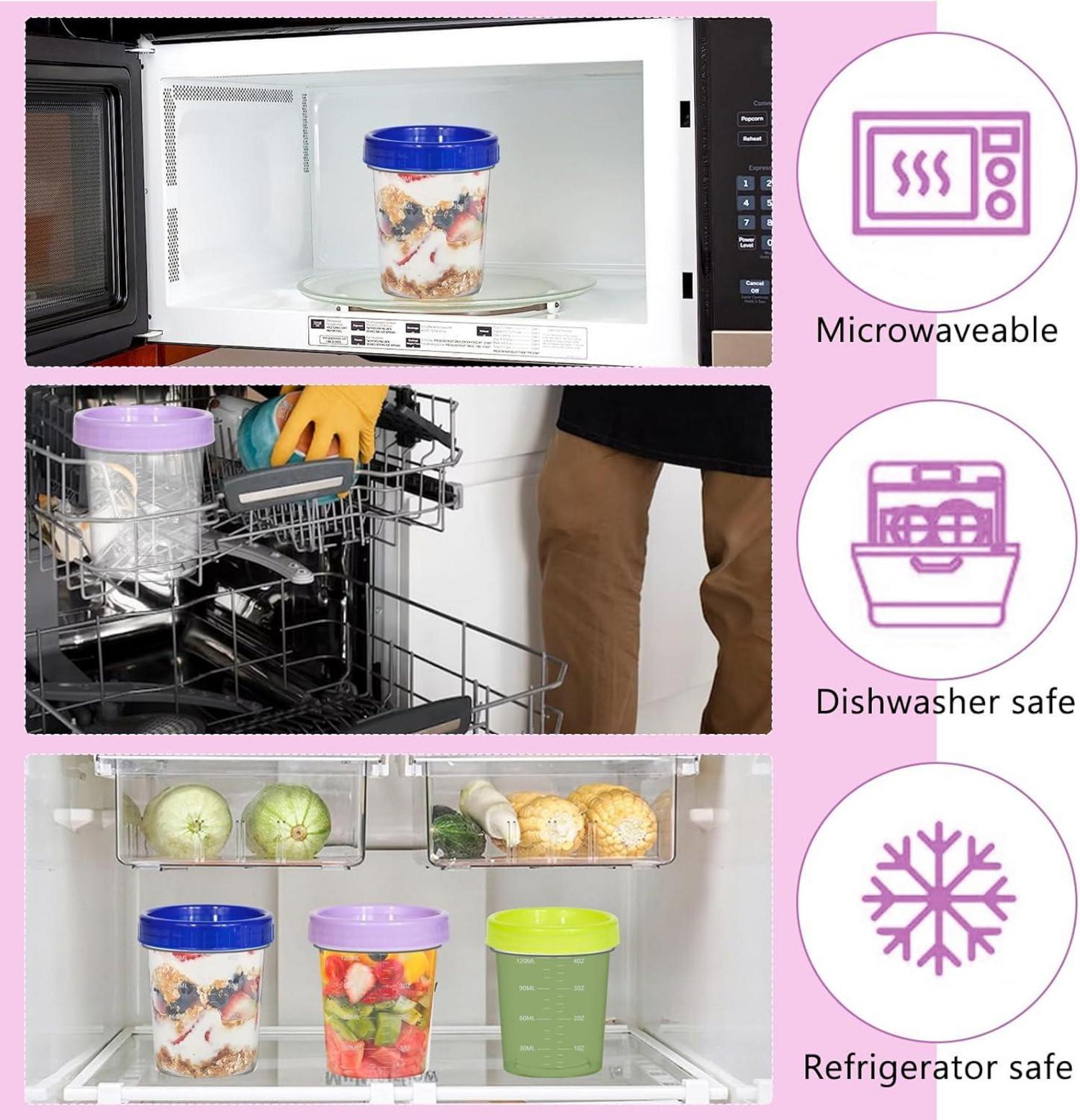 12er Set Frischhaltedosen 120ML mit Deckel, stapelbar, auslaufsicher & BPA-frei