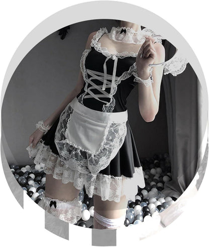 Maid Kostüm Halloween Damen Dienstmädchen Outfit cosplay Party Sexy