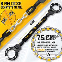 AMZLOCK E Scooter Schloss 8mm Dicke Kettenschloss Gelb