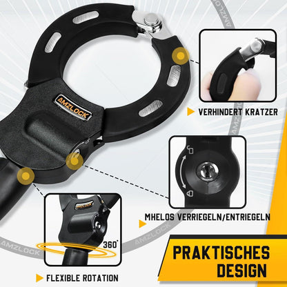 E Scooter Schloss 8mm Dicke Kettenschloss Gelb für Elektroscooter