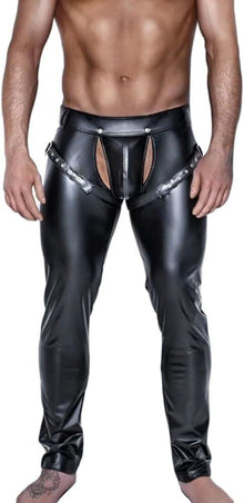 Wetlook Lack Leder Leggings Elastisch Männer Clubwear BDSM Bondage