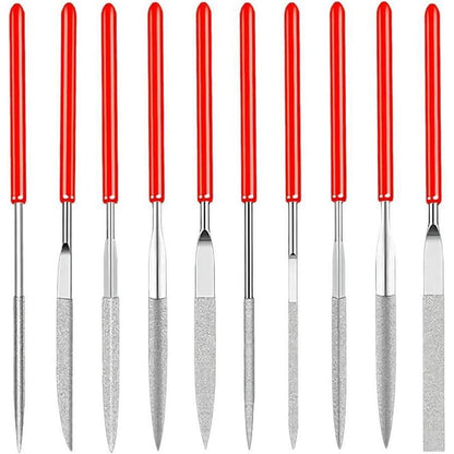 Mini Diamant Nadelfeilen Set – 10 Modelle für Modellbau & Handwerk