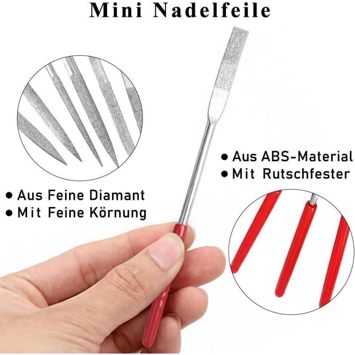 Mini Diamant Nadelfeilen Set – 10 Modelle für Modellbau & Handwerk