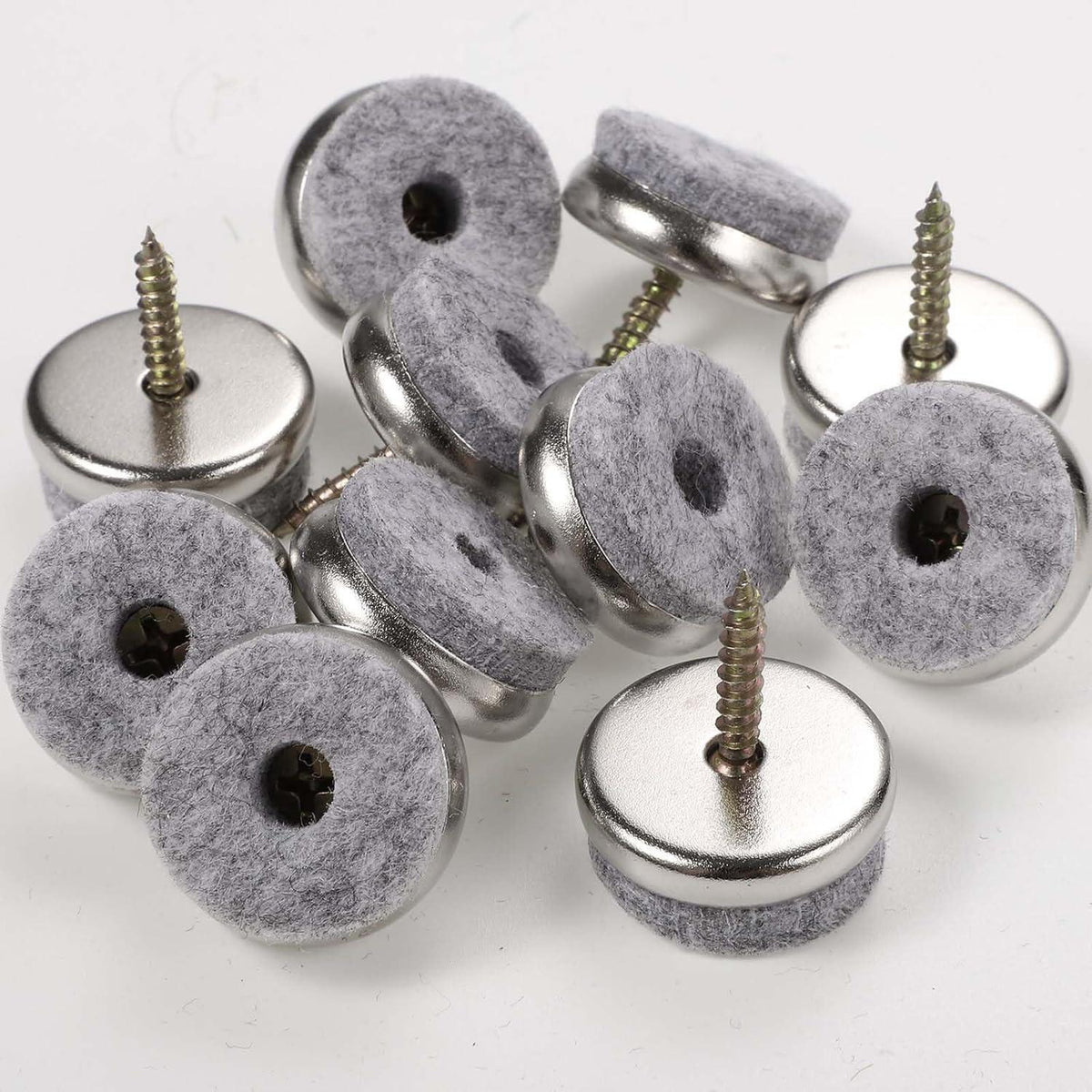 40x Filzgleiter zum Schrauben 28mm Grau Bodenschutz Möbel
