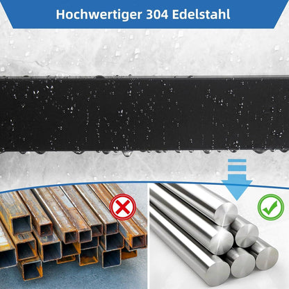 Magnetleiste Messerhalter Edelstahl 40CM Schwarz Magnetisch