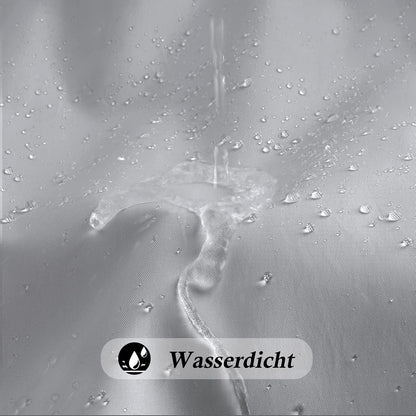 Breiter Duschvorhang 240x200 Grau Polyester Wasserdicht und Schnell Trocknend