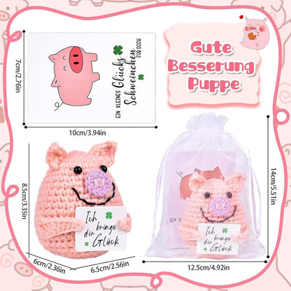 Glücksschwein Geschenk Positive Kartoffel 2in1 Set Kollege