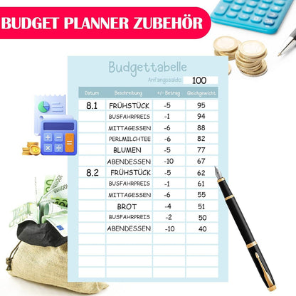 Budget Planner Deutsch Zubehör A6 96PCS Geld Organizer Budget Sheets