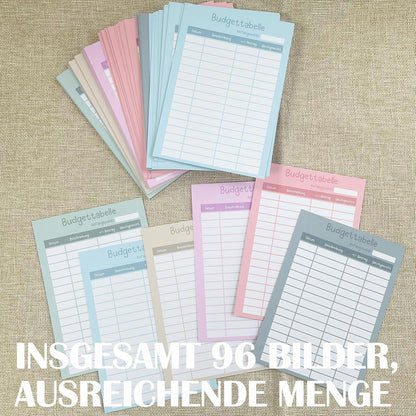 Budget Planner Deutsch Zubehör A6 96PCS Geld Organizer Budget Sheets