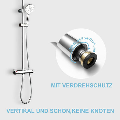 OFFO Duschschlauch 1,2m Edelstahl Hochdruck Brauseschlauch