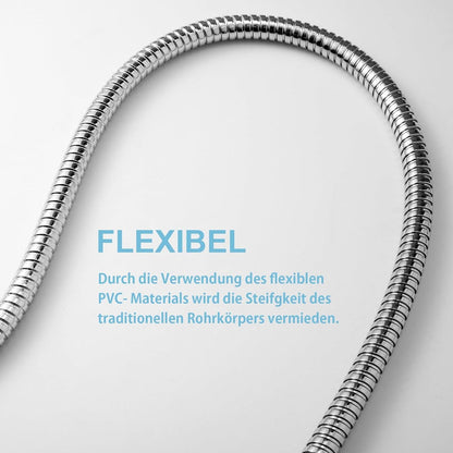 Duschschlauch 1,2m Edelstahl Hochdruck-Duschrohr Knickschutz