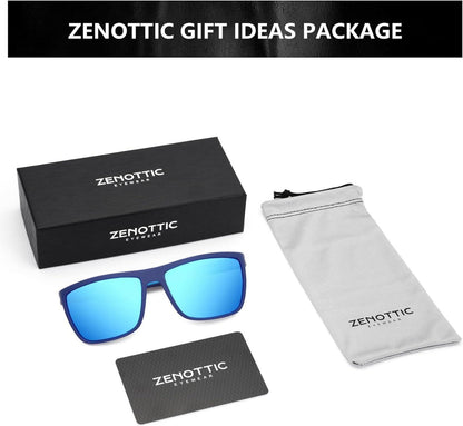 Polarisierte Sonnenbrille Herren TR90 Rahmen UV400 Schutz Blau