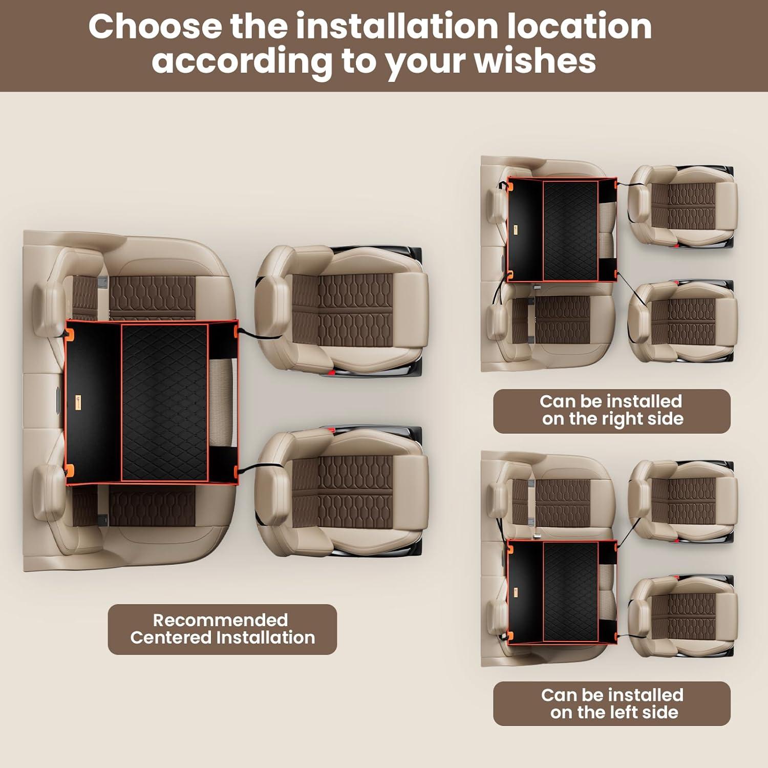 Hundeautositz Mittel M 60x50x55cm für sichere Autofahrten