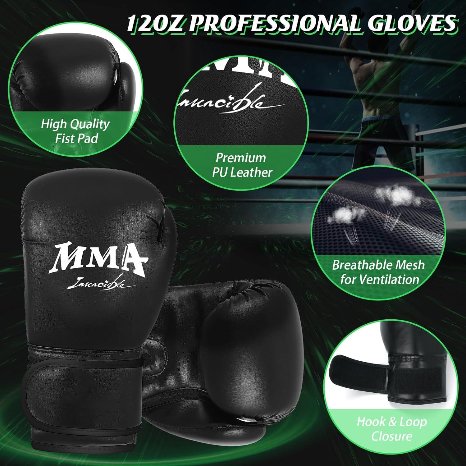 Schwerer Standboxsack 180cm mit Handschuhen & Luftpumpe für Kickboxen