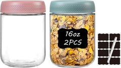 Overnight Oats Einmachgläser 500ml Glasbehälter Stapelbar