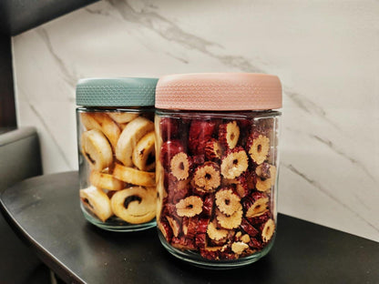 Overnight Oats Einmachgläser 500ml Glasbehälter Stapelbar