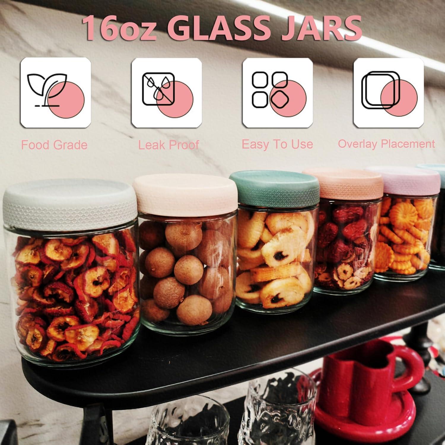 Overnight Oats Einweckgläser Gläser Schraubdeckel 2er Set 500ml
