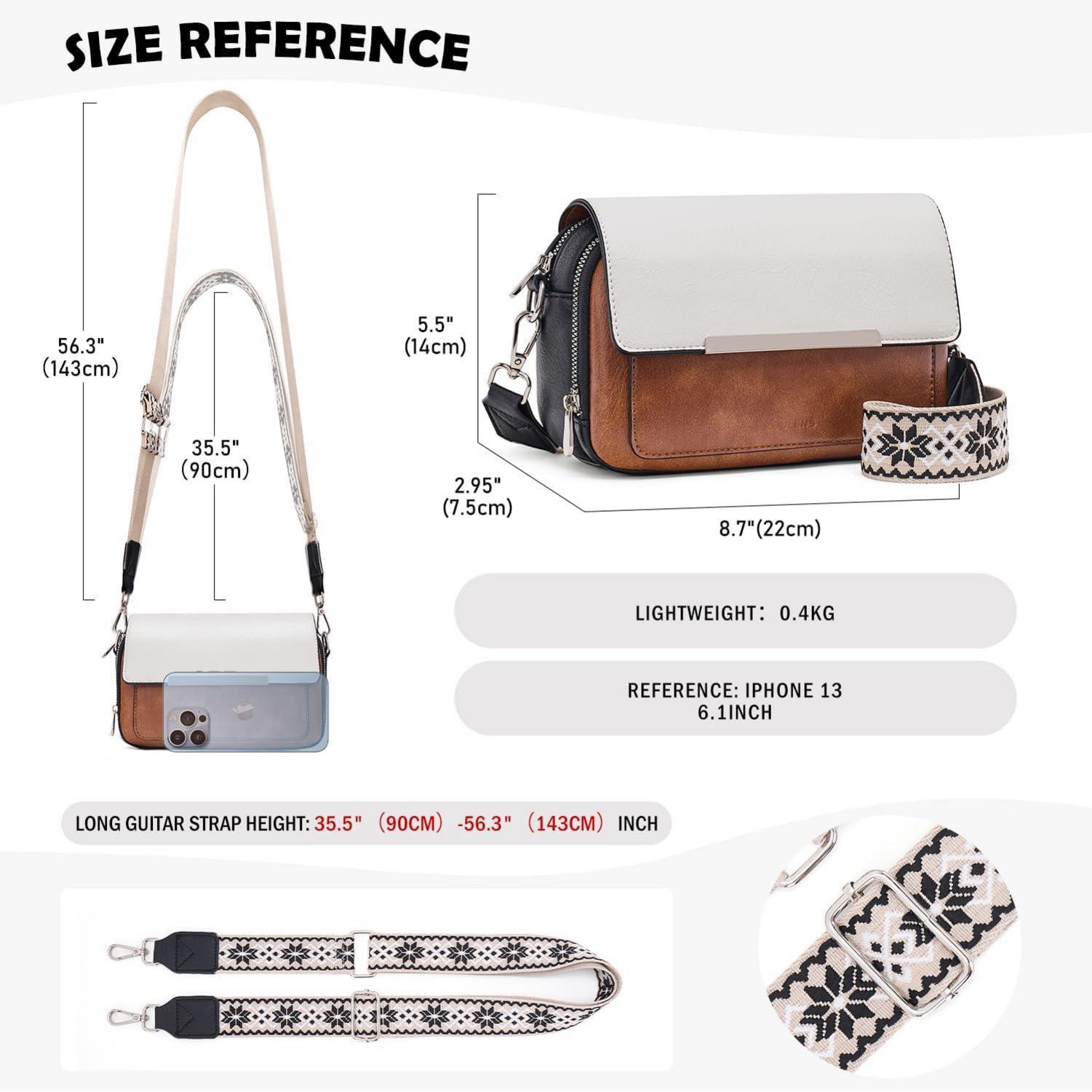 Vegane Leder Damen Umhängetasche Crossbody Schultertasche