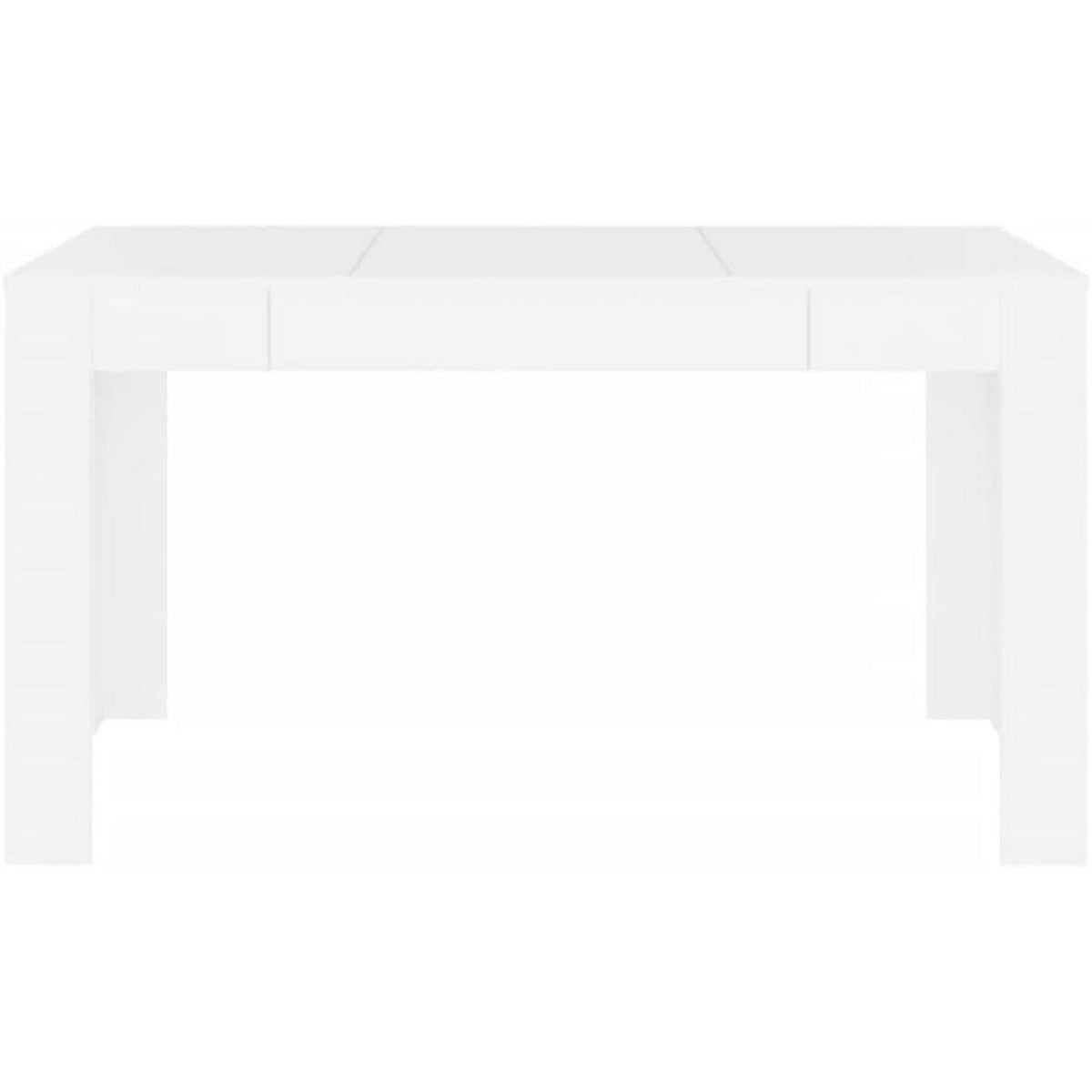 Weißer Esstisch Holzwerkstoff 140x74,5x76 cm – Unikat