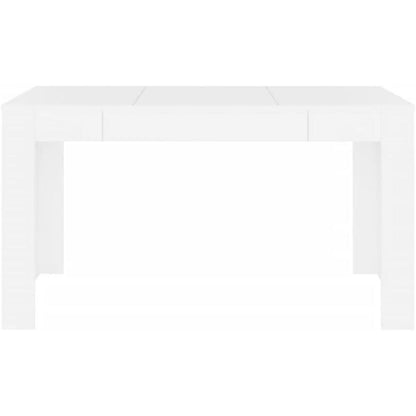 Weißer Esstisch Holzwerkstoff 140x74,5x76 cm – Unikat