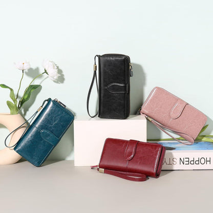 GAEKEAO Damen Geldbörse Portemonnaie RFID Schutz Schwarz