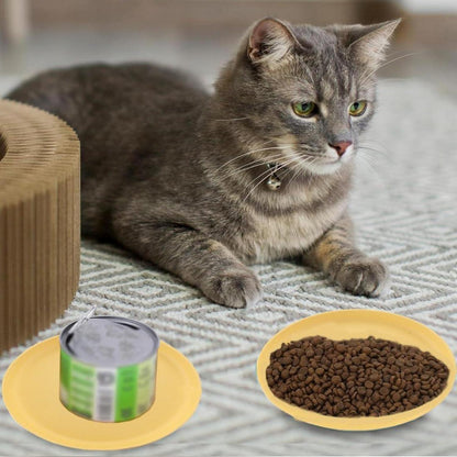 2er Set Katzenfutterschalen | Flache Nassfutterschalen für Katzen