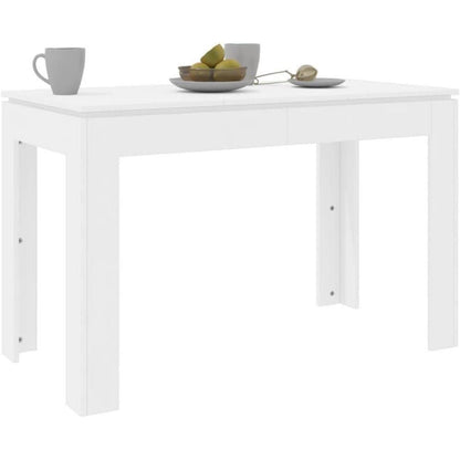 Minimalistischer Esstisch Weiß 120x60 cm Holzwerkstoff