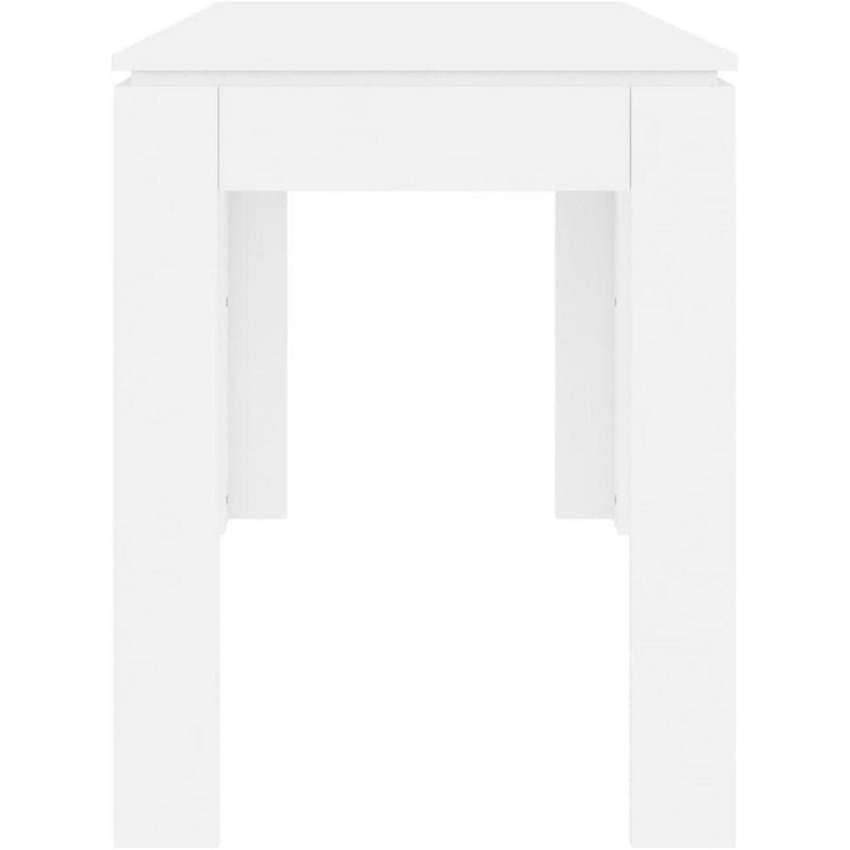 Minimalistischer Esstisch Weiß 120x60 cm Holzwerkstoff