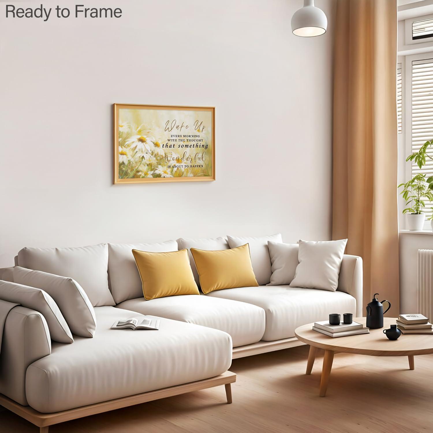 Inspirierendes Blumen Wandposter Zitat 30x40 cm Deko ohne Rahmen