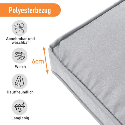 Gartenmöbel Set Poly Rattan Sitzgruppe Esstisch Lounge 7 Personen Khaki
