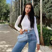 Damen Umhängetasche Vegan Leder Crossbody Schultertasche